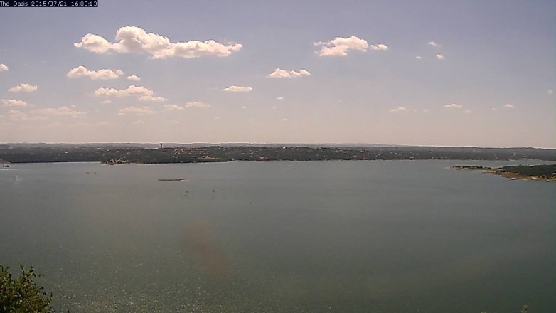 Lake Travis webcam, July 21, 2015 3:10 PM CT