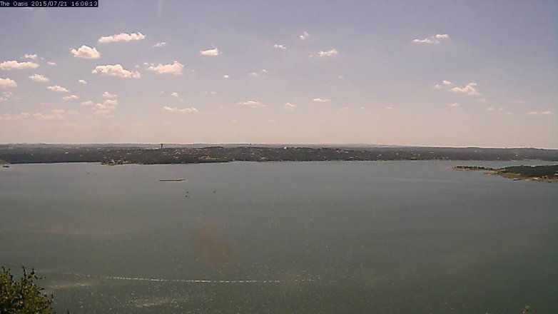 Lake Travis webcam, July 21, 2015 3:15 PM CT