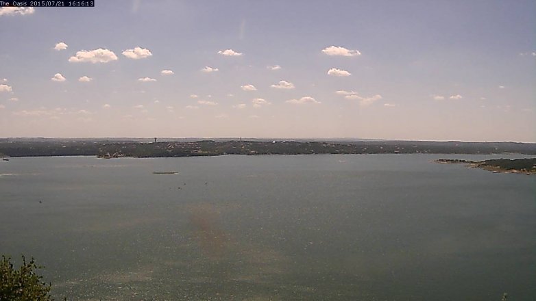Lake Travis webcam, July 21, 2015 3:20 PM CT