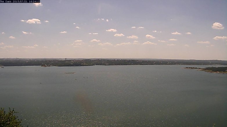 Lake Travis webcam, July 21, 2015 3:30 PM CT
