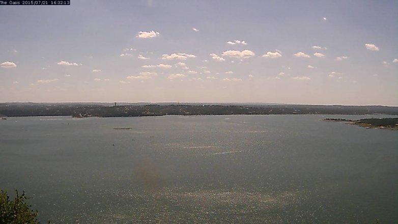 Lake Travis webcam, July 21, 2015 3:40 PM CT