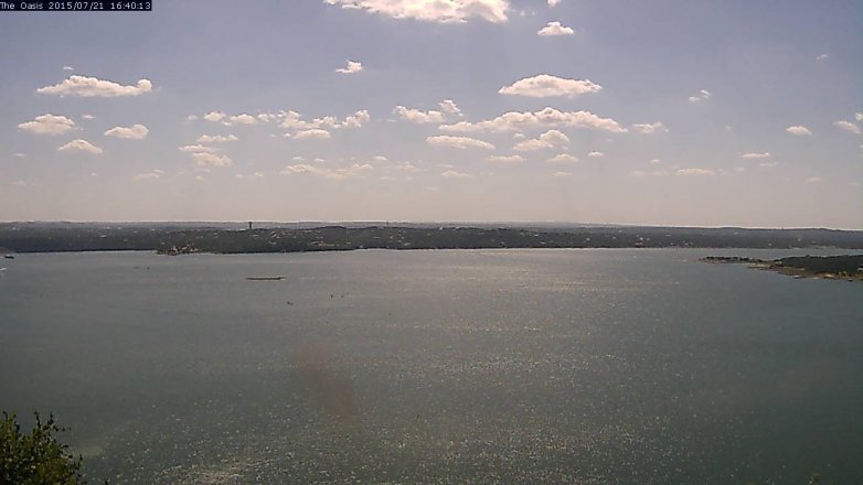 Lake Travis webcam, July 21, 2015 3:45 PM CT