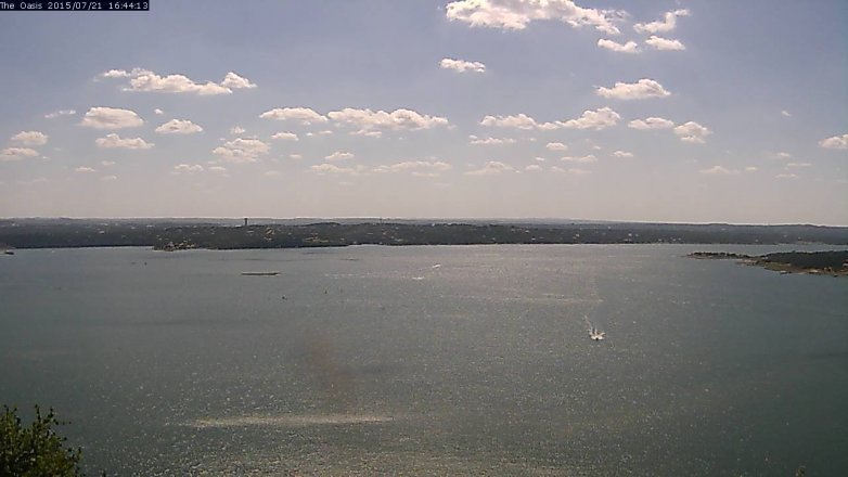 Lake Travis webcam, July 21, 2015 3:50 PM CT
