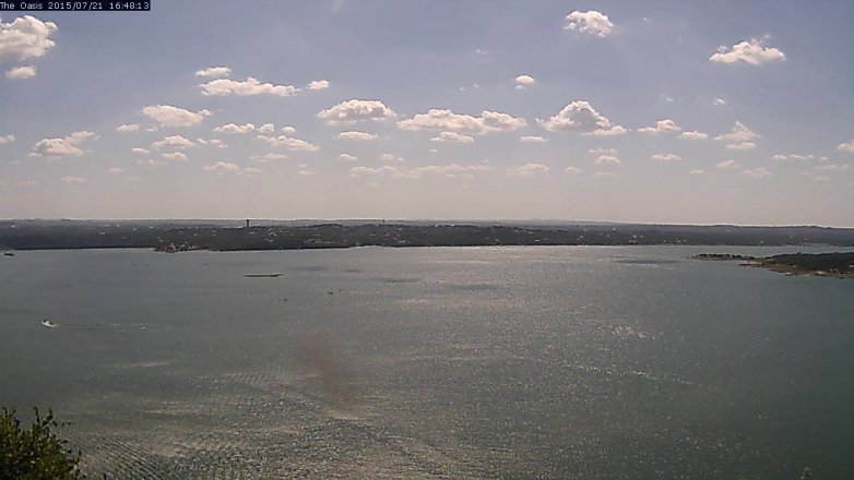 Lake Travis webcam, July 21, 2015 3:55 PM CT