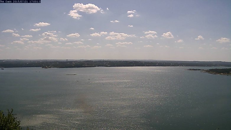 Lake Travis webcam, July 21, 2015 4:10 PM CT