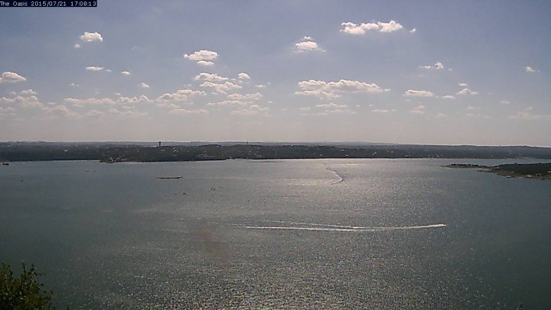 Lake Travis webcam, July 21, 2015 4:15 PM CT