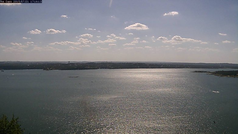 Lake Travis webcam, July 21, 2015 4:20 PM CT