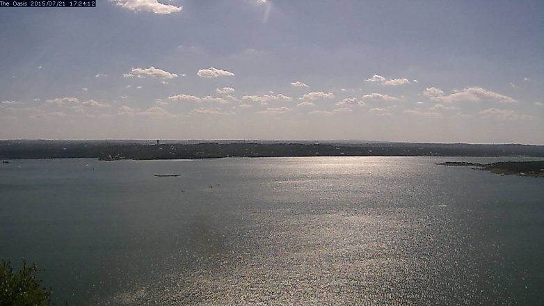 Lake Travis webcam, July 21, 2015 4:30 PM CT
