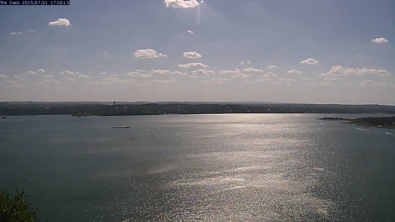 Lake Travis webcam, July 21, 2015 4:35 PM CT