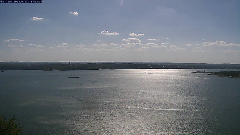 Lake Travis webcam, July 21, 2015 4:40 PM CT
