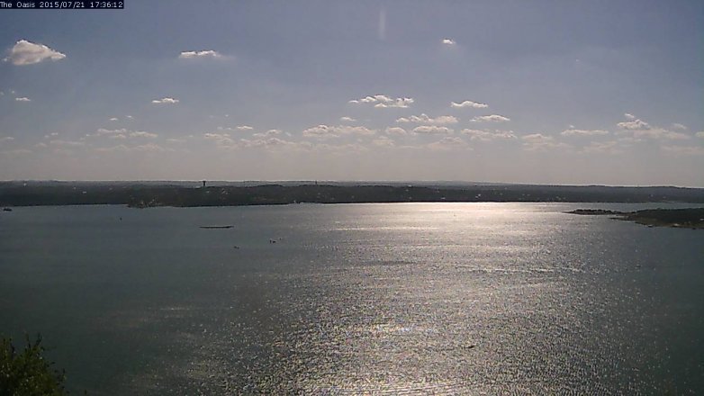 Lake Travis webcam, July 21, 2015 4:45 PM CT