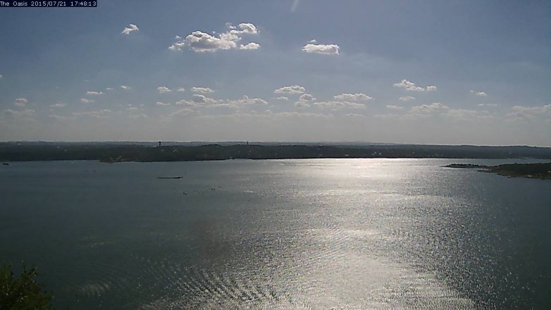 Lake Travis webcam, July 21, 2015 4:55 PM CT
