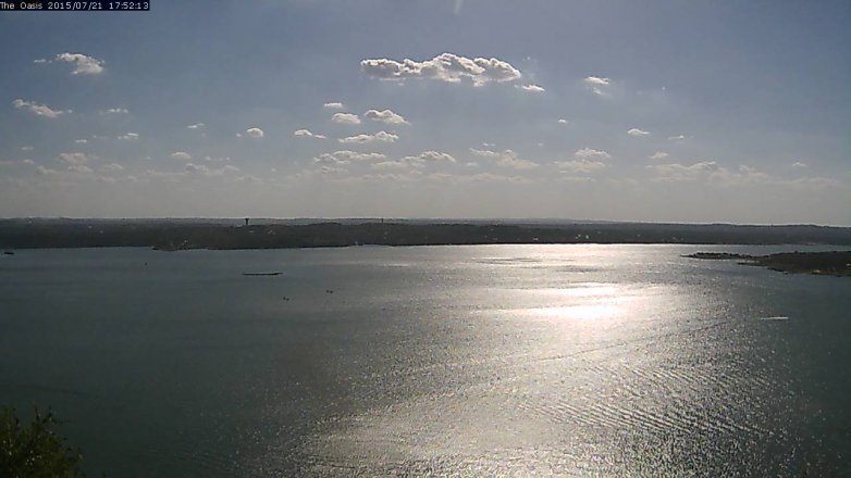 Lake Travis webcam, July 21, 2015 5:00 PM CT