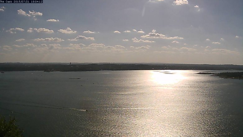 Lake Travis webcam, July 21, 2015 5:10 PM CT