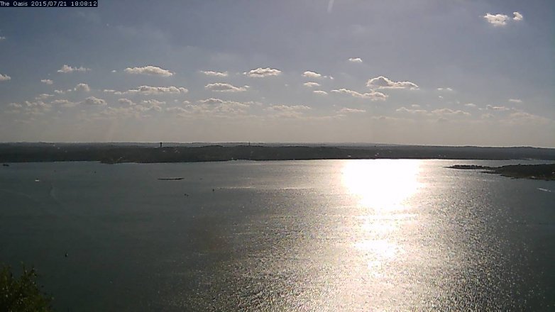 Lake Travis webcam, July 21, 2015 5:15 PM CT
