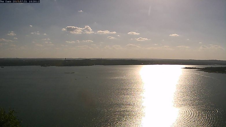 Lake Travis webcam, July 21, 2015 5:35 PM CT