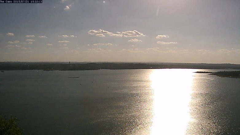 Lake Travis webcam, July 21, 2015 5:40 PM CT