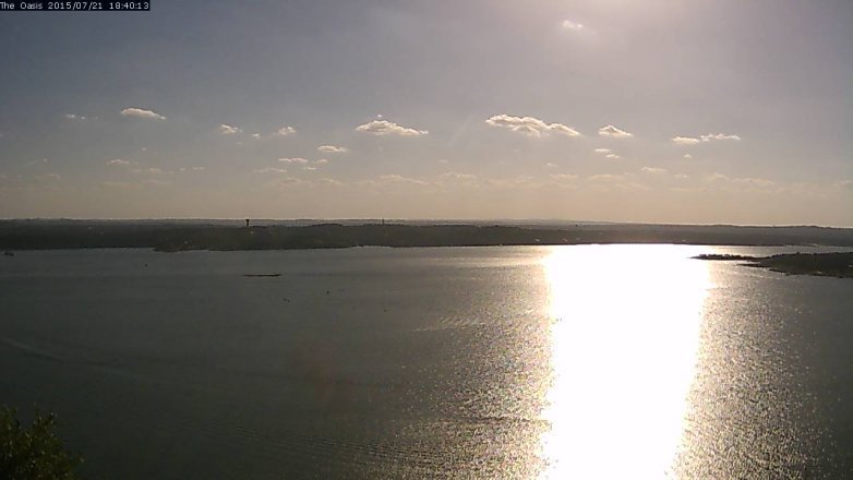 Lake Travis webcam, July 21, 2015 5:45 PM CT