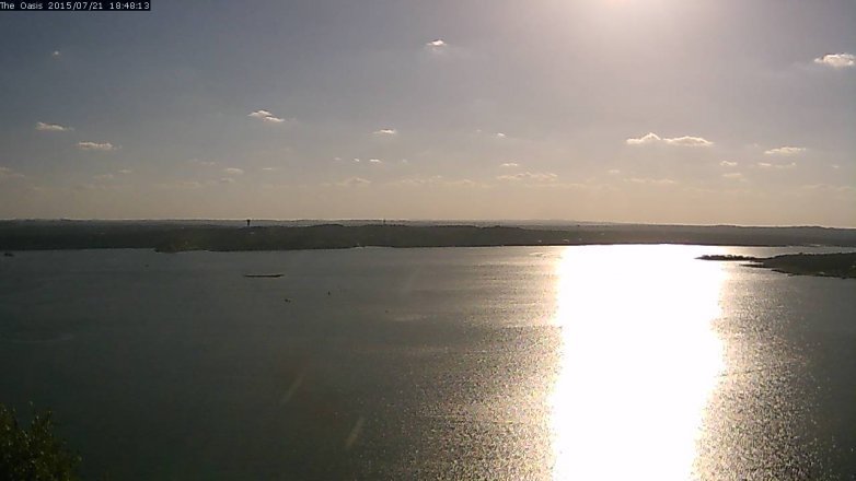 Lake Travis webcam, July 21, 2015 5:55 PM CT