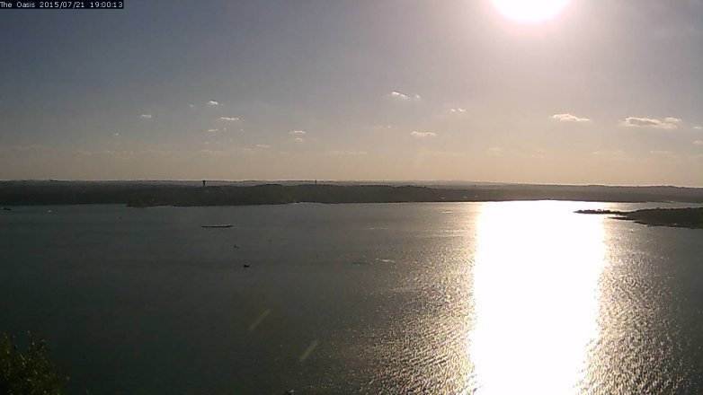 Lake Travis webcam, July 21, 2015 6:05 PM CT