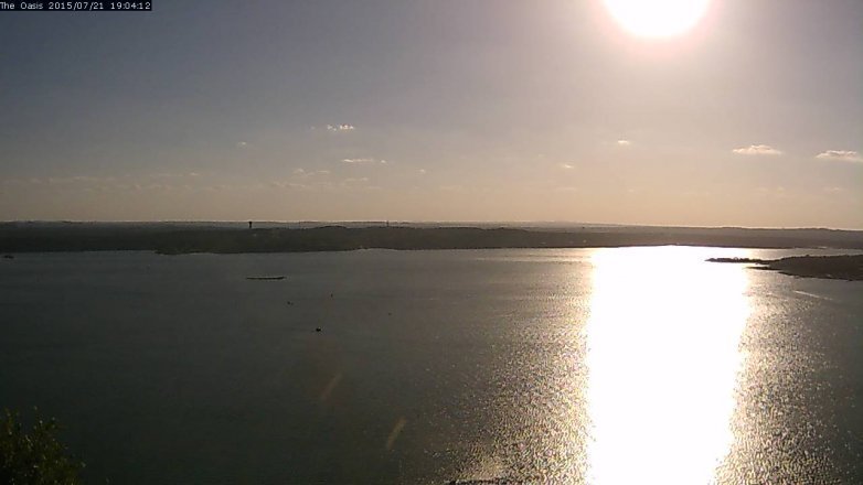 Lake Travis webcam, July 21, 2015 6:10 PM CT
