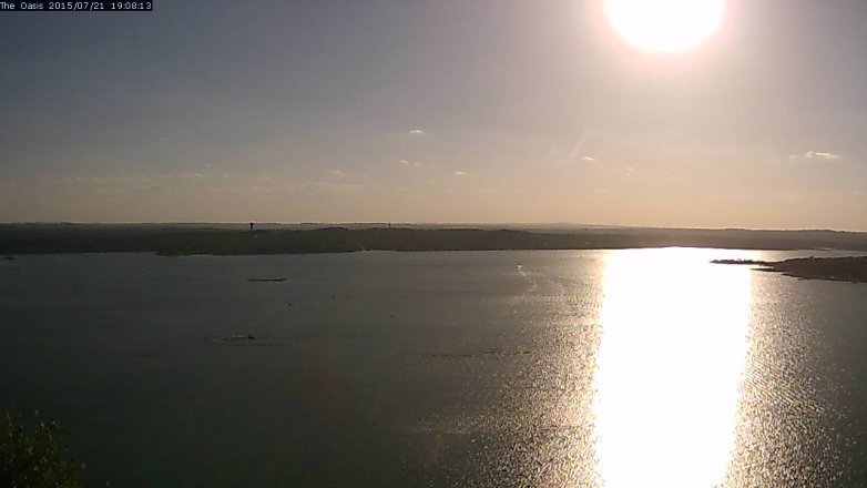 Lake Travis webcam, July 21, 2015 6:15 PM CT