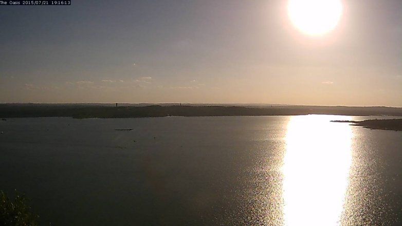 Lake Travis webcam, July 21, 2015 6:25 PM CT
