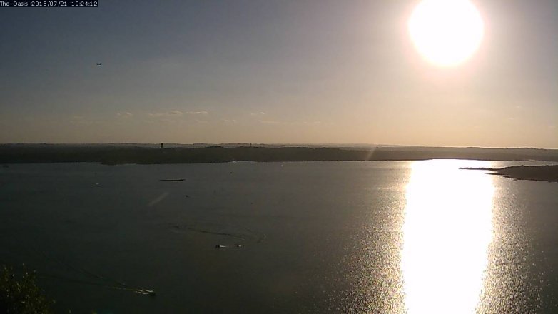 Lake Travis webcam, July 21, 2015 6:30 PM CT