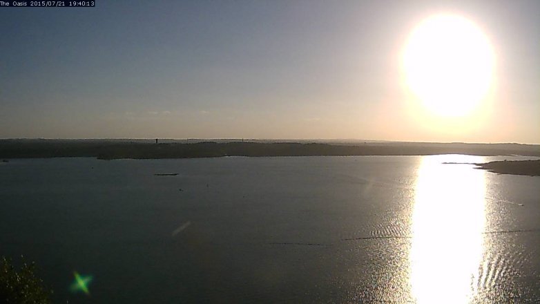 Lake Travis webcam, July 21, 2015 6:45 PM CT