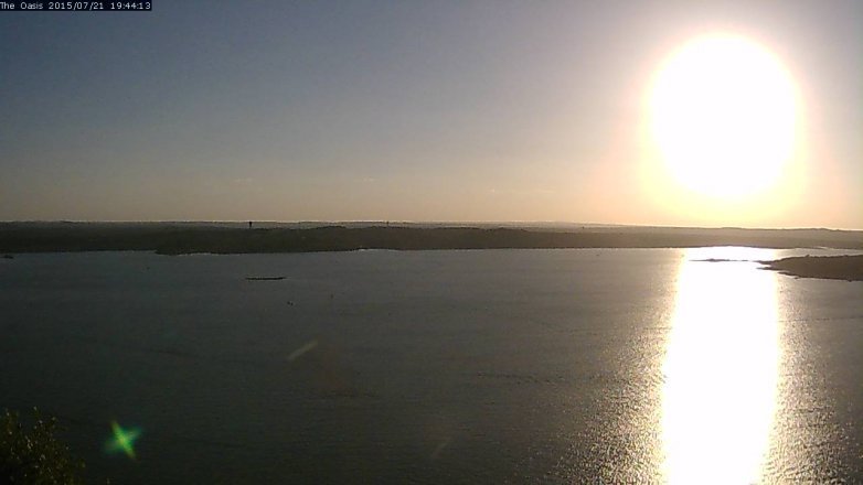 Lake Travis webcam, July 21, 2015 6:50 PM CT