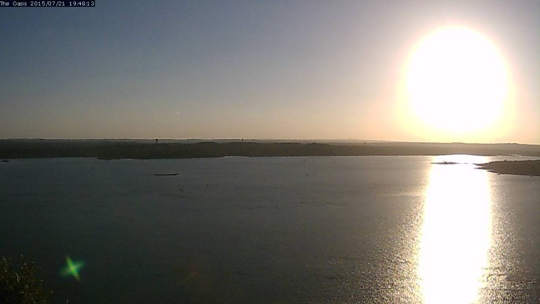 Lake Travis webcam, July 21, 2015 6:55 PM CT