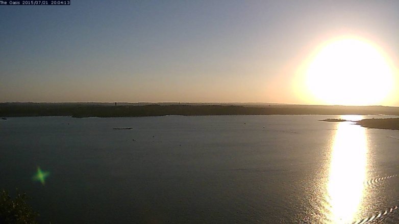 Lake Travis webcam, July 21, 2015 7:10 PM CT