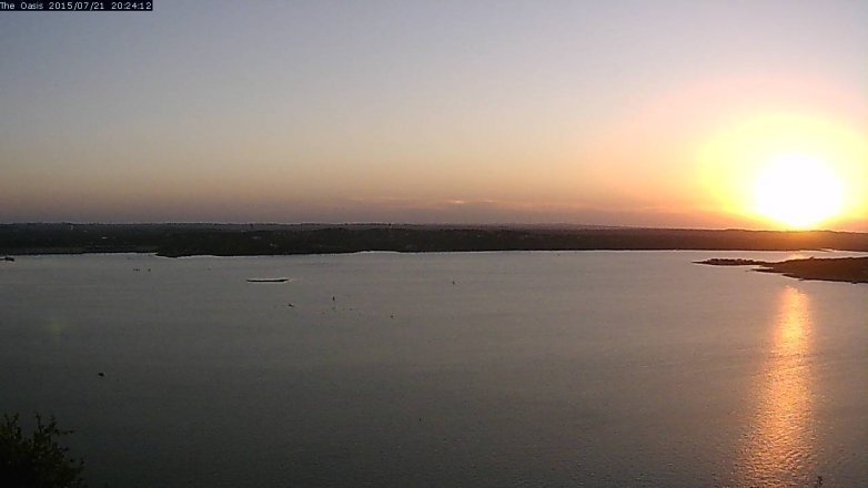Lake Travis webcam, July 21, 2015 7:30 PM CT