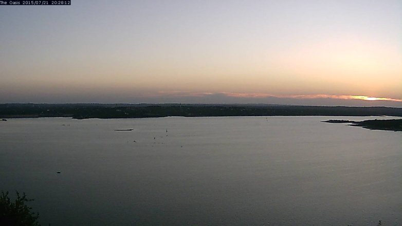 Lake Travis webcam, July 21, 2015 7:35 PM CT