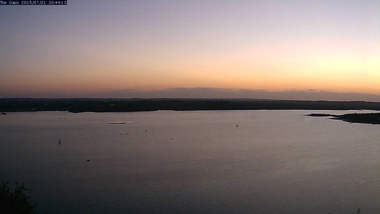 Lake Travis webcam, July 21, 2015 7:50 PM CT