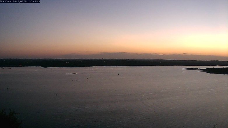 Lake Travis webcam, July 21, 2015 7:55 PM CT