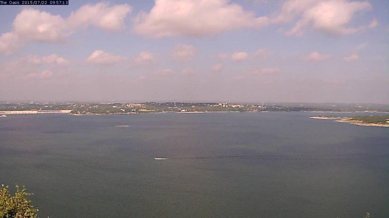 Lake Travis webcam, July 22, 2015 9:05 AM CT