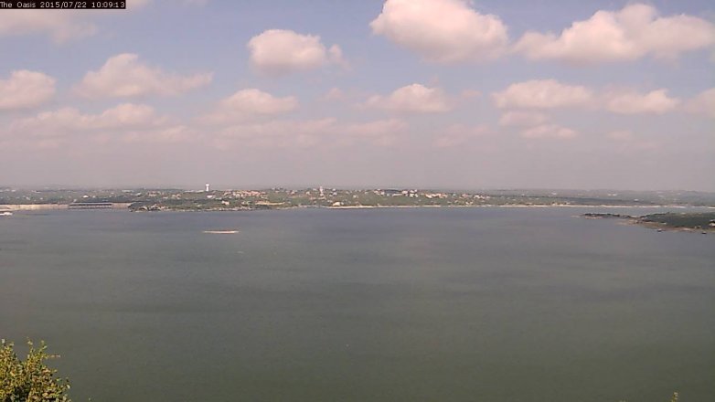 Lake Travis webcam, July 22, 2015 9:15 AM CT