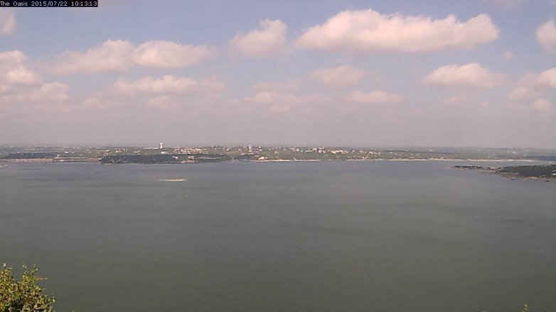 Lake Travis webcam, July 22, 2015 9:20 AM CT