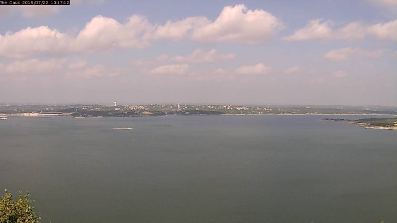 Lake Travis webcam, July 22, 2015 9:25 AM CT