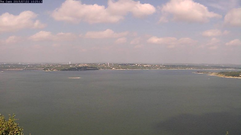 Lake Travis webcam, July 22, 2015 9:35 AM CT