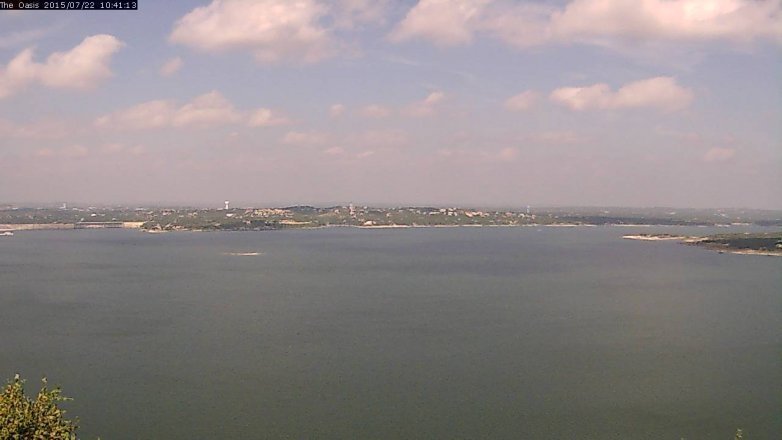 Lake Travis webcam, July 22, 2015 9:50 AM CT
