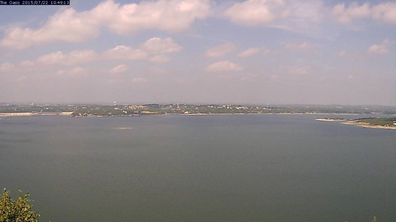 Lake Travis webcam, July 22, 2015 9:55 AM CT