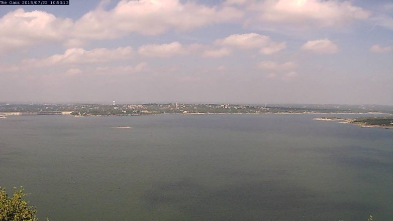 Lake Travis webcam, July 22, 2015 10:00 AM CT