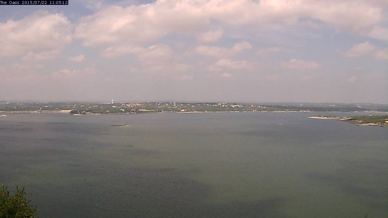Lake Travis webcam, July 22, 2015 10:10 AM CT