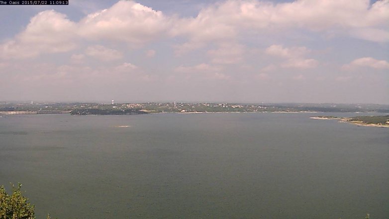 Lake Travis webcam, July 22, 2015 10:15 AM CT