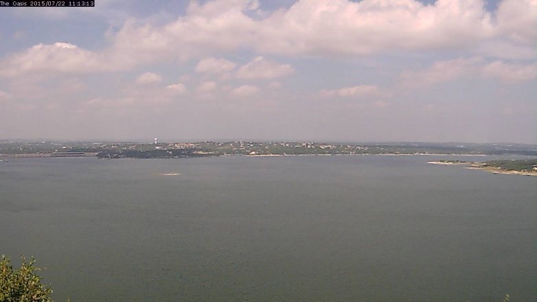 Lake Travis webcam, July 22, 2015 10:20 AM CT