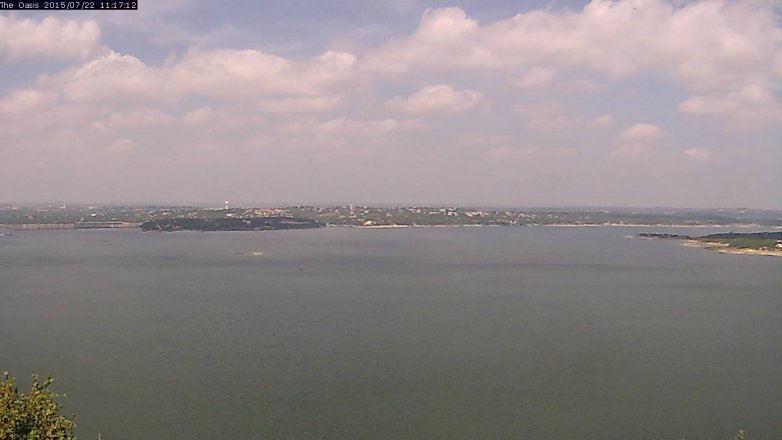 Lake Travis webcam, July 22, 2015 10:25 AM CT