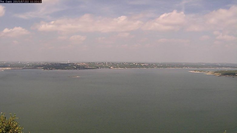 Lake Travis webcam, July 22, 2015 10:40 AM CT