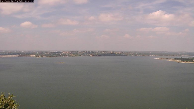Lake Travis webcam, July 22, 2015 10:50 AM CT